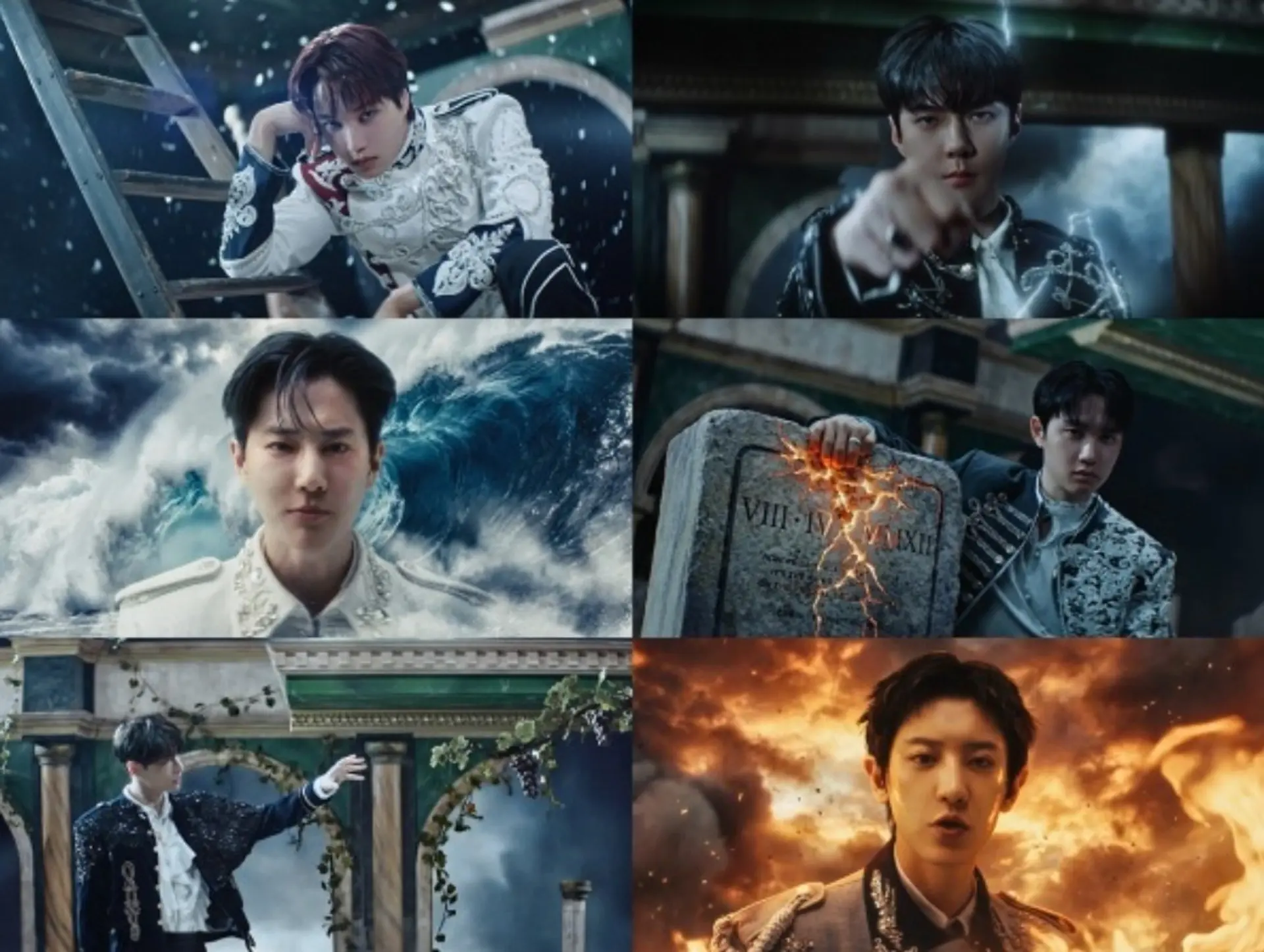 엑소, '크라운' MV 티저 공개…초능력 세계관의 정점