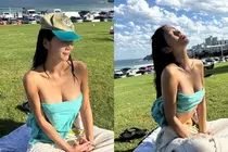 秀妍，零赘肉比基尼身材... 健康美满溢的魅力身材展示
