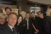 马克龙总统、全智贤、菲利克斯的相遇，“与K明星一起的法国总统的特别自拍”