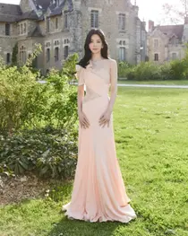 송혜교, 피치빛 드레스 자태…프랑스 홀린 독보적 미모