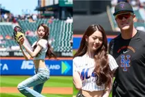 아이브 장원영, MLB 메츠 시구 출격…오타니 앞 '승요' 등극