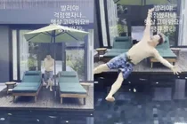 Yoon Jung-soo and Won Jin-seo Share Their Honeymoon Updates Diving into the Pool