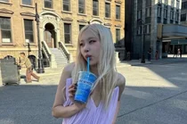 Rosé, Bold Missing Bottom Dress… Flawless 