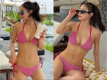 '나는 솔로' 21기 옥순, 파격 레드 비키니 공개… 다이어트 성공 후 선명한 라인