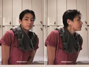 BTS V Reveals 'Angry Arm Muscles' After Running... Surprise Visit to Exhibition