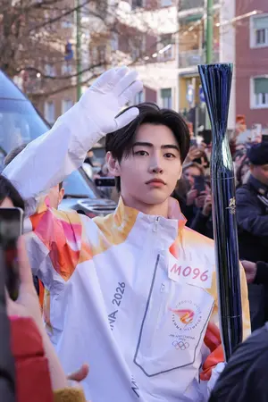 ENHYPEN Sunghoon Carries the Milan Olympic Torch