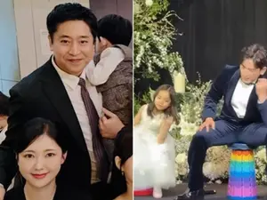 '두 딸 아빠' 신화 이민우 결혼식…아들 안고 나타난 에릭