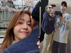 방민아 온주완, 꿀 떨어지는 신혼 일상...일본 벚꽃 데이트