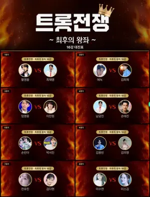 임영웅 vs 이찬원 16강 정면충돌… '트롯 전쟁' 왕좌 향한 치열한 투표전