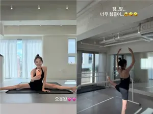 '출산 후에도 완벽 관리' 손담비, 발레복 입고 180도 다리찢기 성공… 