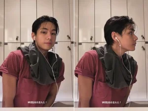 BTS V Reveals 'Angry Arm Muscles' After Running... Surprise Visit to Exhibition