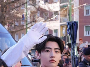 ENHYPEN Sunghoon Carries the Milan Olympic Torch