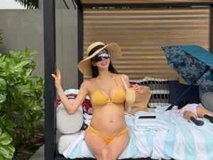 'Lee Philip♥' Park Hyun-sun, Bikini During Third Pregnancy... Amazing D-Line