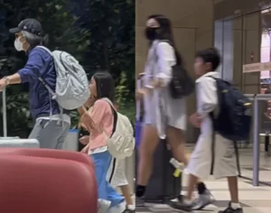Bae Yong-joon và Park Soo-jin lần đầu được bắt gặp cùng con ở Singapore…Cặp vợ chồng Song Hye-kyo?