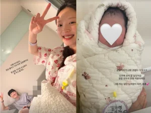 '하트시그널4' 김지영 득녀, 윤수영 대표와 결혼 후 첫 딸 품에