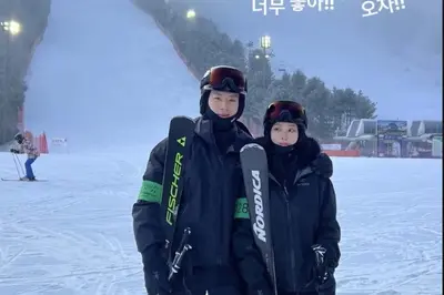 한예슬, 10살 연하 훈남 남편과 스키장 데이트...신혼의 달콤한 겨울 일상 공개