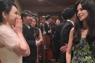 송중기·케이티, 첫 부부 동반 외출... 김소현도 감탄한 미모