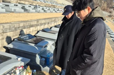 윤희석, 고 이선균 묘비 앞 서서 전한 그리움… 