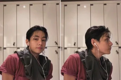 BTS 뷔, 러닝 후 드러난 '성난 팔 근육'... 전시회 기습 방문