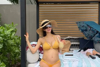 '이필립♥' 박현선, 셋째 임신 중 비키니…놀라운 D라인