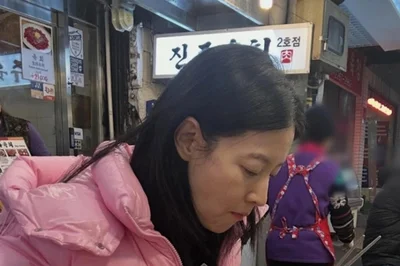 이영애, 광장시장서 꽃무늬 조끼 입고 '호떡 먹방'… 반전 매력