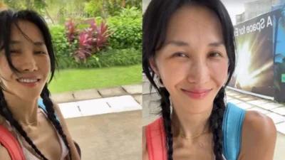 윤혜진, 딸 지온과 여행 중 '핑크 비키니'… 