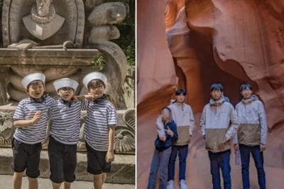 185cm 아빠 넘은 삼둥이…송일국, 중2 폭풍 성장 근황 공개