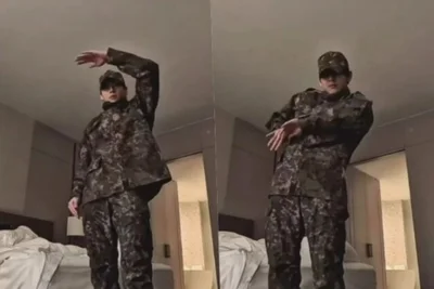 BTS Jungkook và V mặc quân phục, thử thách ca khúc mới “SWIM”…Thu hút ánh nhìn “sắc lẹm”