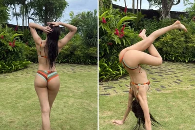 Lisa (BLACKPINK) khoe dáng bikini rực rỡ ở Bali…thậm chí tạo dáng chống tay