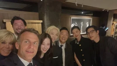 A Meeting Between President Macron and Jeon Ji-hyun and Felix: A Special Selfie of the French President with K-Stars