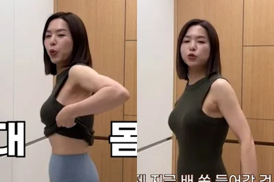 '사남매 맘' 55세 김지선, 지방간 극복 40kg대 S라인