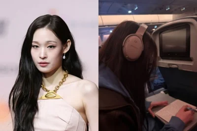 '신세계 외손녀' 아이돌 애니, 이코노미석 열공 포착