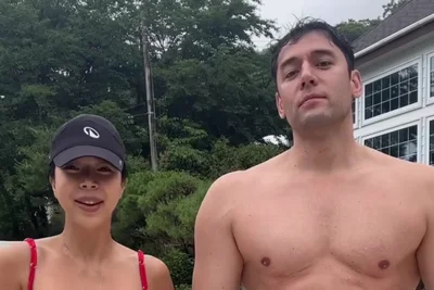 줄리엔강·제이제이, 풀빌라 휴가서 뽐낸 '압도적 수영복 자태'