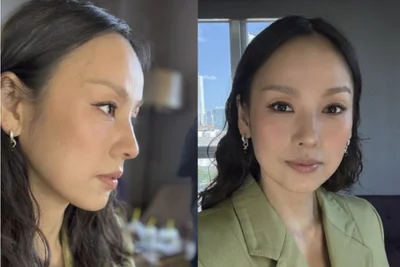 '평창동 이사' 이효리, 화려한 스모키 뒤 소탈한 퇴근길