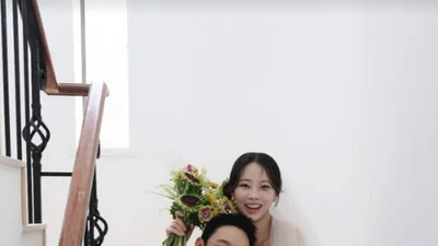 유현철♥김슬기, 자녀들과 함께 찍은 웨딩 사진 공개 