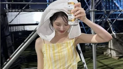 이채연, 물에 흠뻑 젖은 채 전한 근황… 3571모 심고 찾은 당당함
