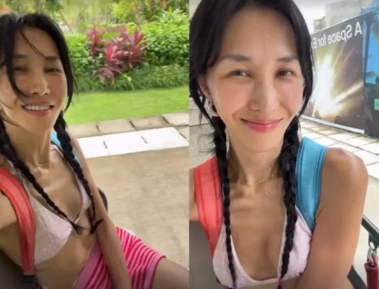 윤혜진 핑크 비키니 자태