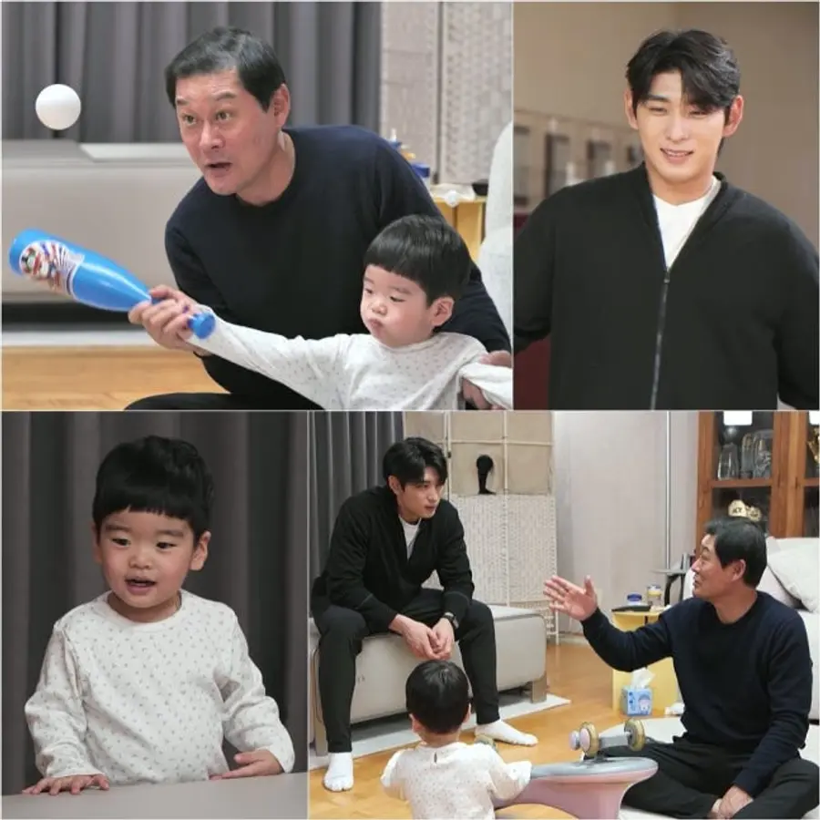 Lee Jong-beom and grandson Ko Tae-hyun